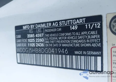 2013 Mercedes-Benz C 350 Sport from USA, damaged, VIN WDDGJ5HB8DG041946